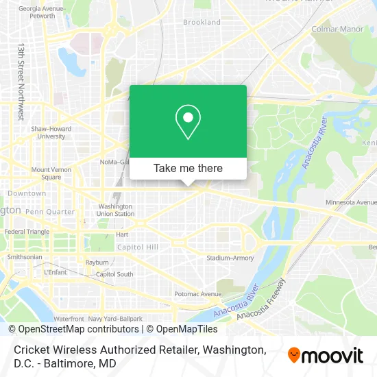 Cricket Wireless Authorized Retailer map