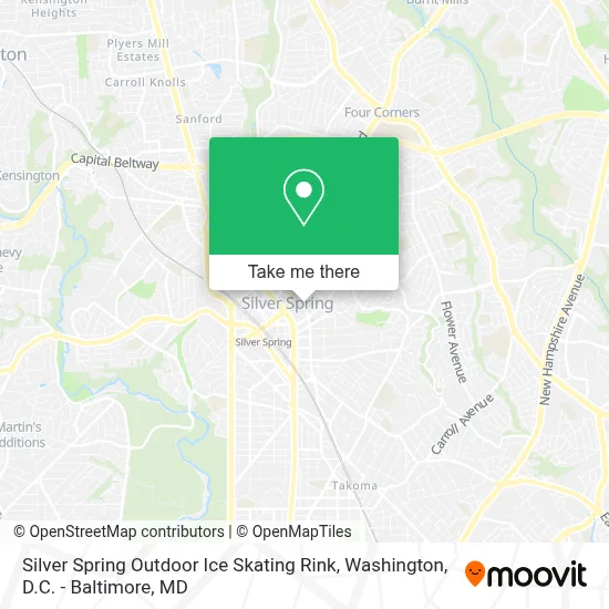 Silver Spring Outdoor Ice Skating Rink map