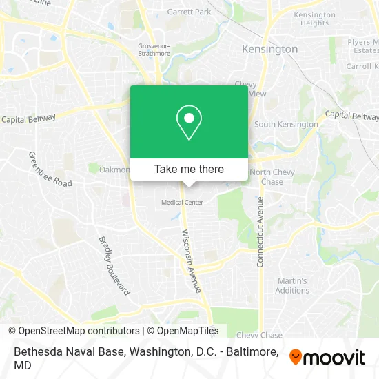 Bethesda Naval Base map