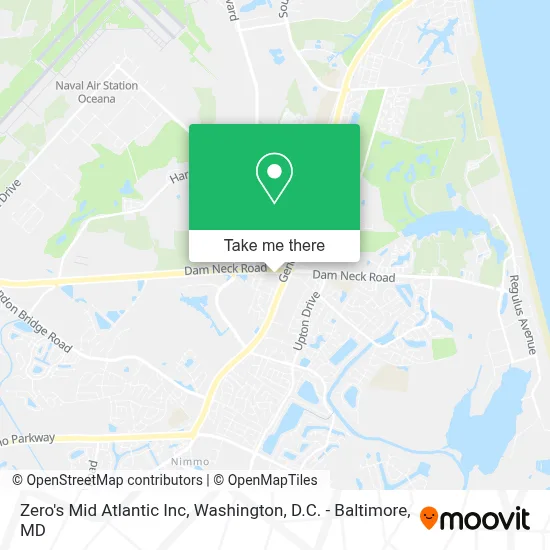 Zero's Mid Atlantic Inc map