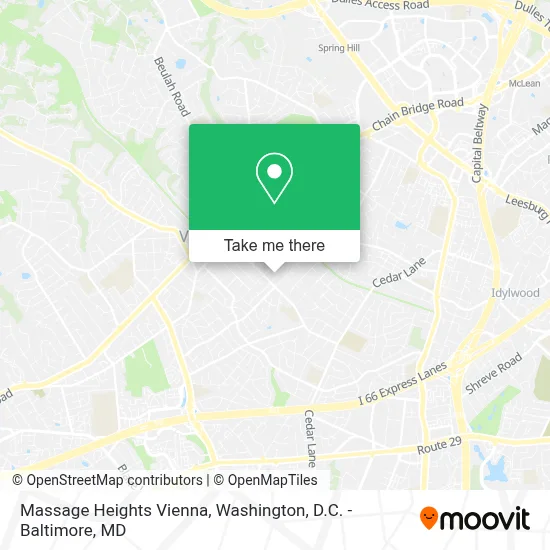 Massage Heights Vienna map