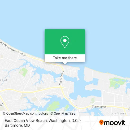 East Ocean View Beach map