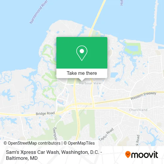 Sam's Xpress Car Wash map