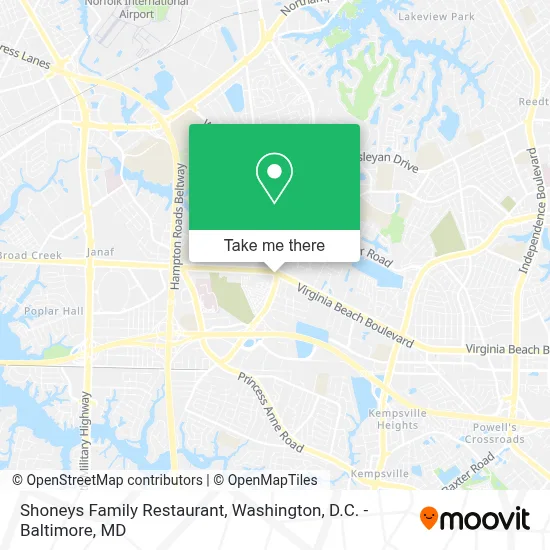 Shoneys Family Restaurant map