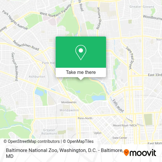 Baltimore National Zoo map
