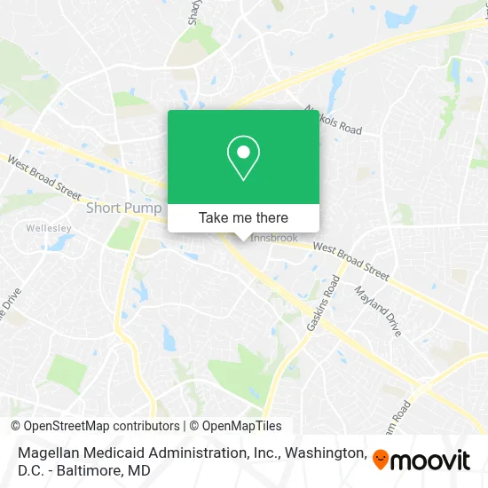Magellan Medicaid Administration, Inc. map