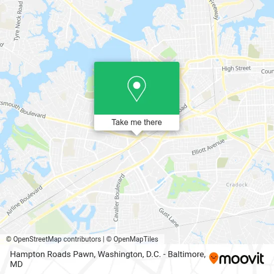 Hampton Roads Pawn map