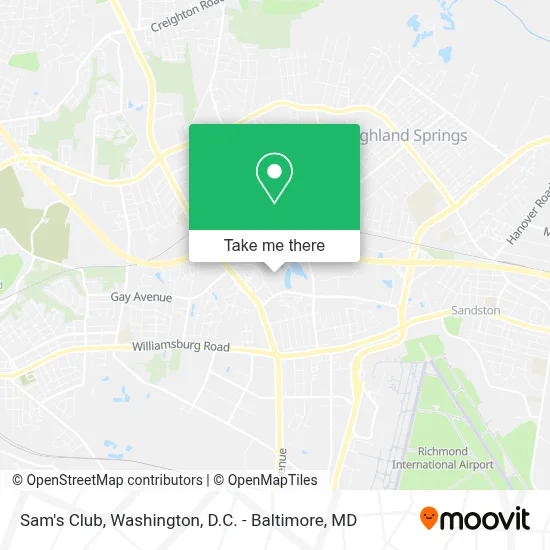 Sam's Club map