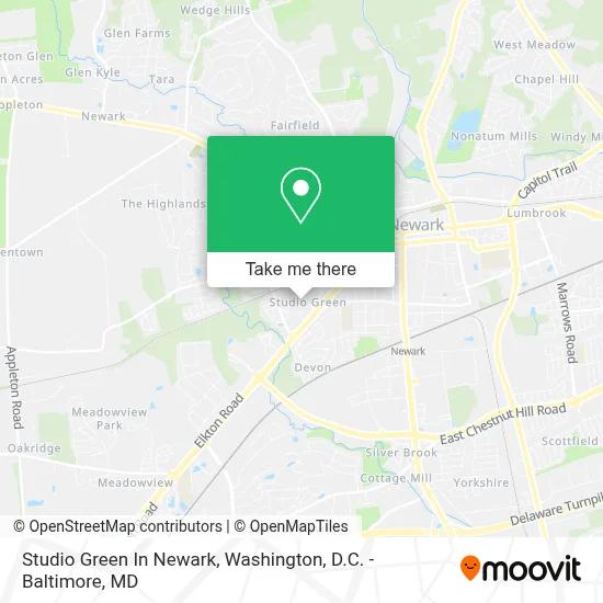 Studio Green In Newark map