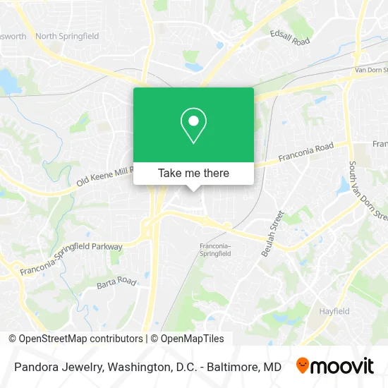 Pandora Jewelry map