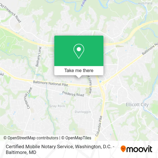 Certified Mobile Notary Service map
