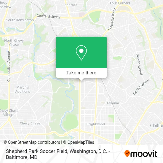 Shepherd Park Soccer Field map
