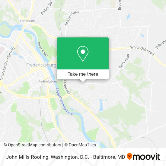 John Mills Roofing map