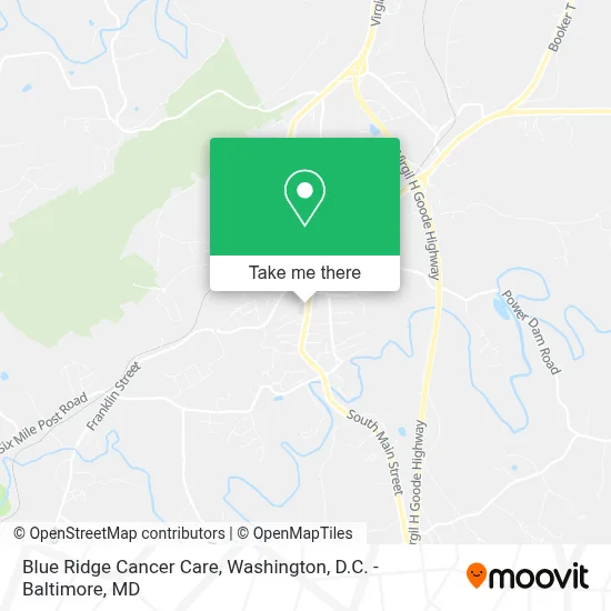 Blue Ridge Cancer Care map