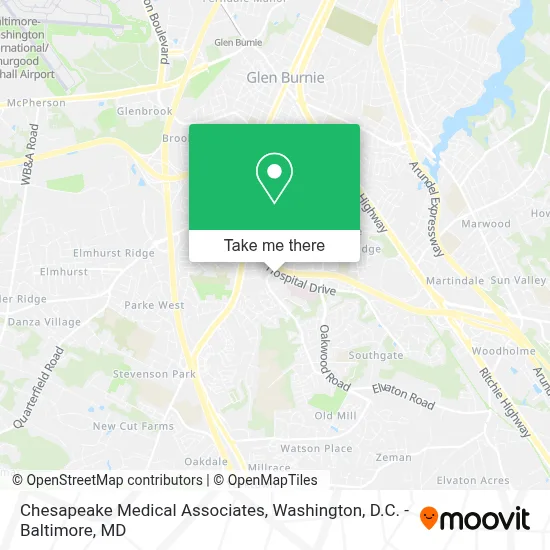 Chesapeake Medical Associates map