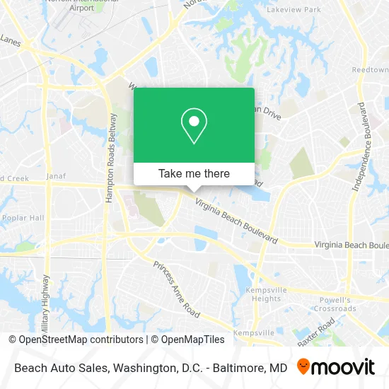 Beach Auto Sales map