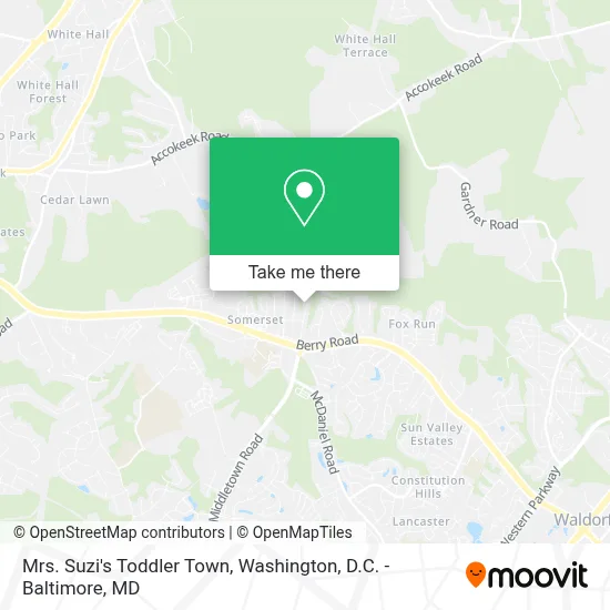 Mrs. Suzi's Toddler Town map