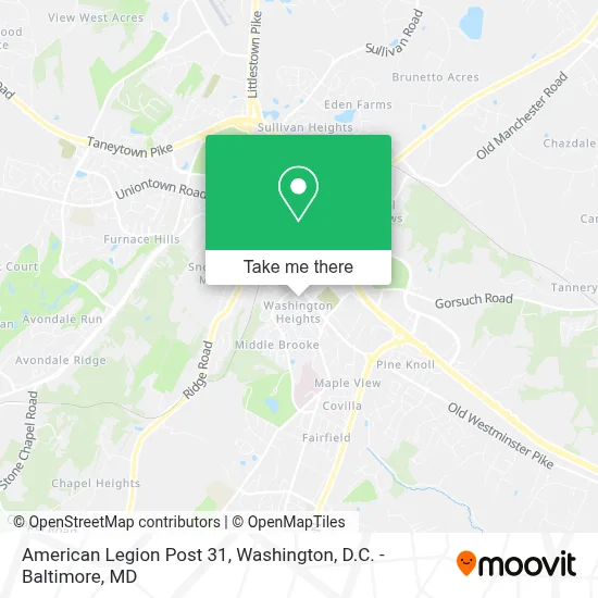 American Legion Post 31 map