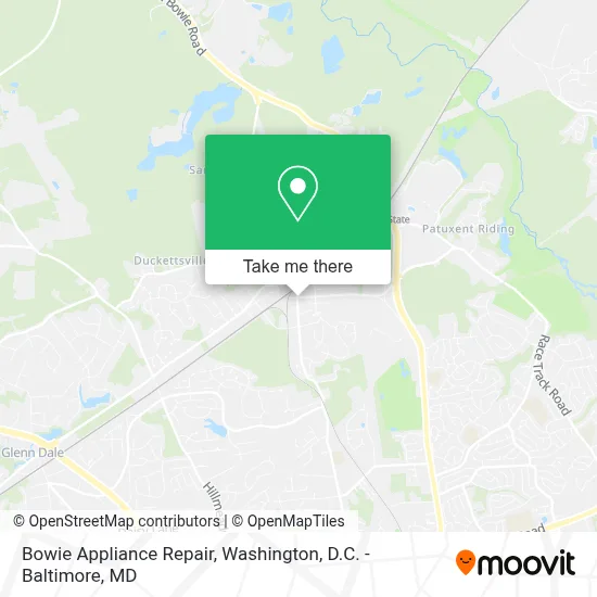 Bowie Appliance Repair map