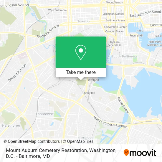 Mount Auburn Cemetery Restoration map