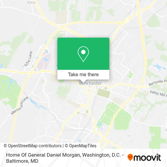 Home Of General Daniel Morgan map