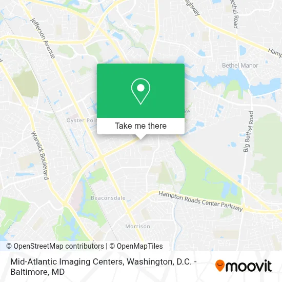 Mid-Atlantic Imaging Centers map