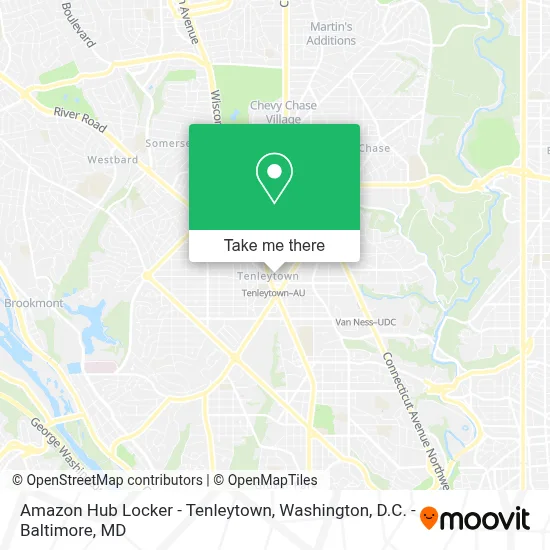 Amazon Hub Locker - Tenleytown map