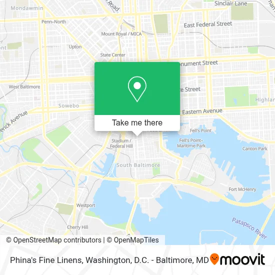 Phina's Fine Linens map
