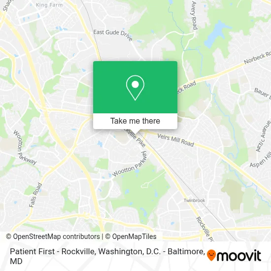 Patient First - Rockville map