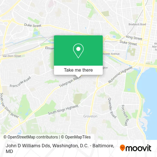 John D Williams Dds map