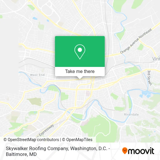 Skywalker Roofing Company map