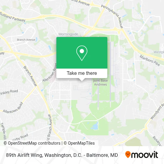 89th Airlift Wing map