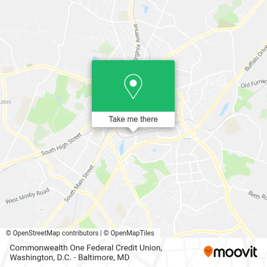 Commonwealth One Federal Credit Union map