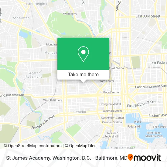 St James Academy map