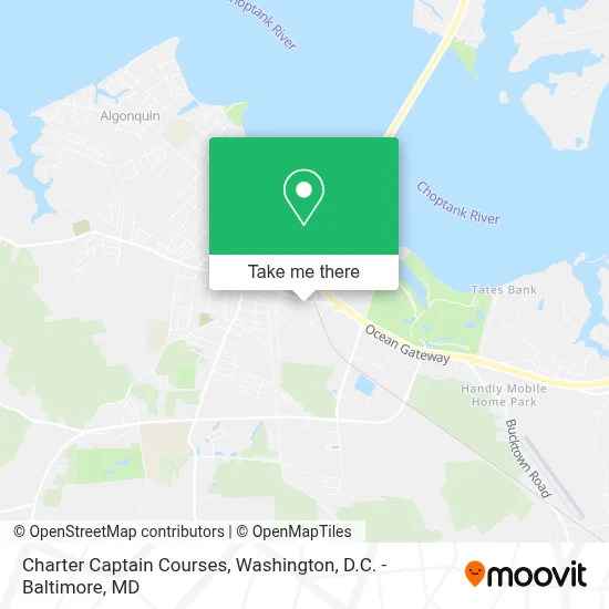 Charter Captain Courses map