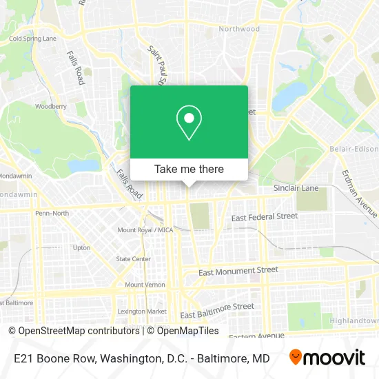 E21 Boone Row map