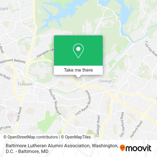 Baltimore Lutheran Alumni Association map