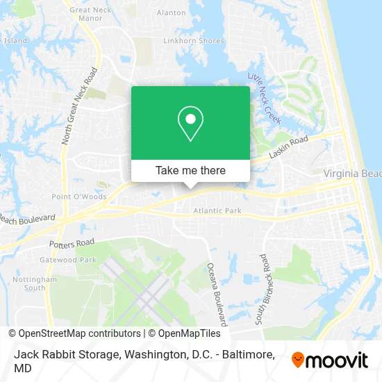 Jack Rabbit Storage map