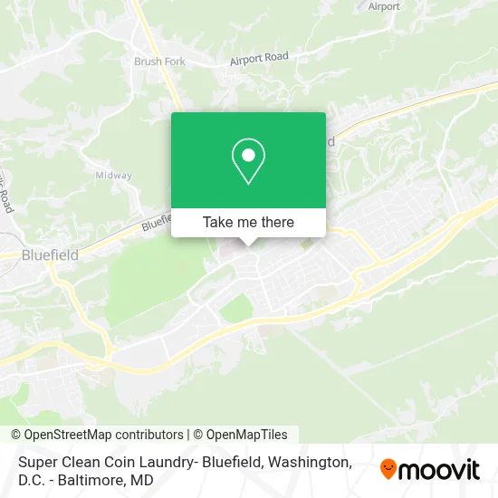 Super Clean Coin Laundry- Bluefield map
