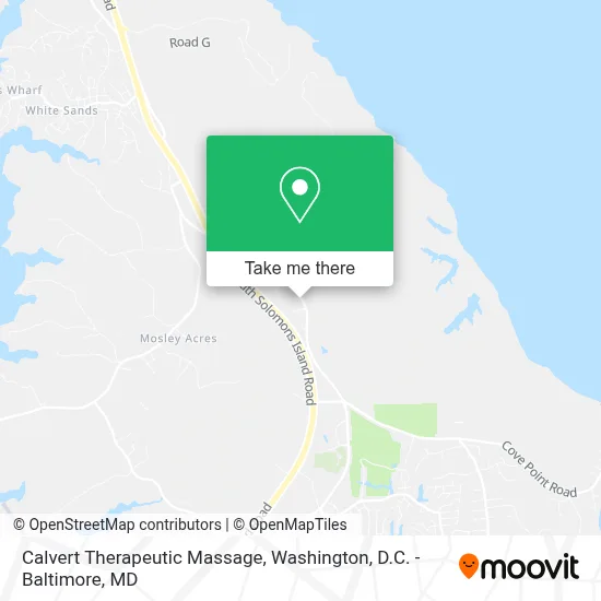 Calvert Therapeutic Massage map