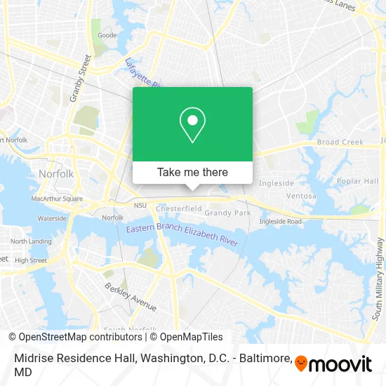 Midrise Residence Hall map