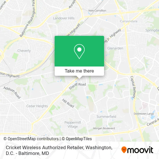 Cricket Wireless Authorized Retailer map