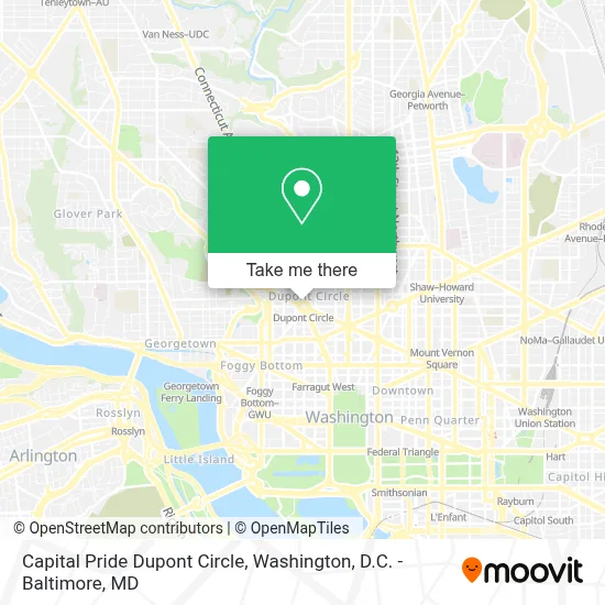 Capital Pride Dupont Circle map
