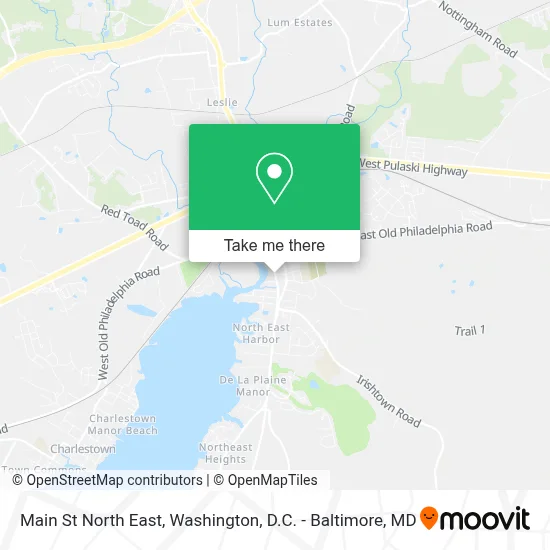 Main St North East map