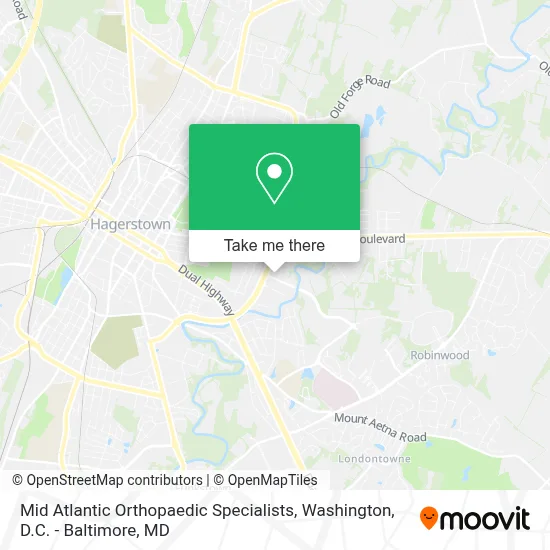 Mid Atlantic Orthopaedic Specialists map