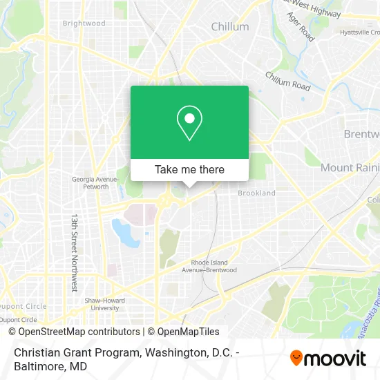 Christian Grant Program map