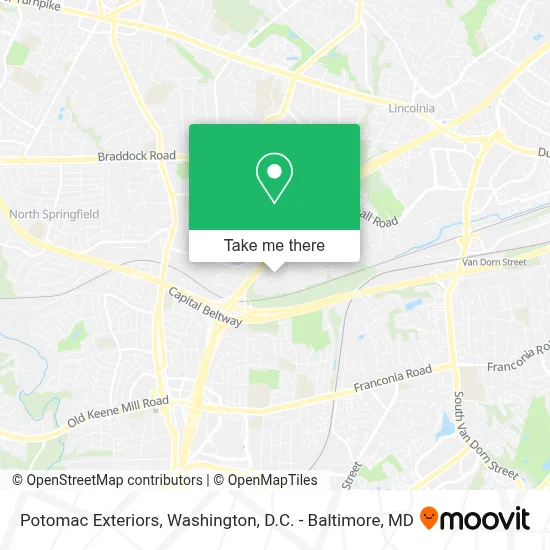 Potomac Exteriors map