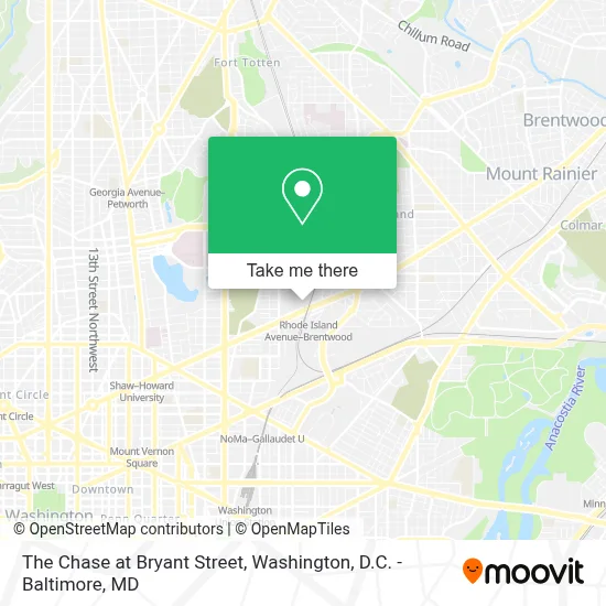 The Chase at Bryant Street map