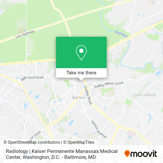 Radiology | Kaiser Permanente Manassas Medical Center map