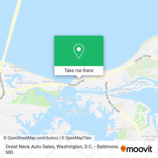 Great Neck Auto Sales map